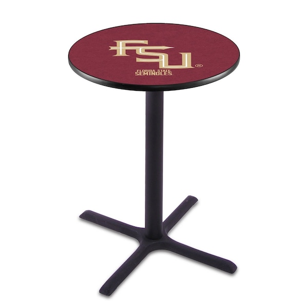 42" Blk Wrinkle Florida State (Script) Pub Table